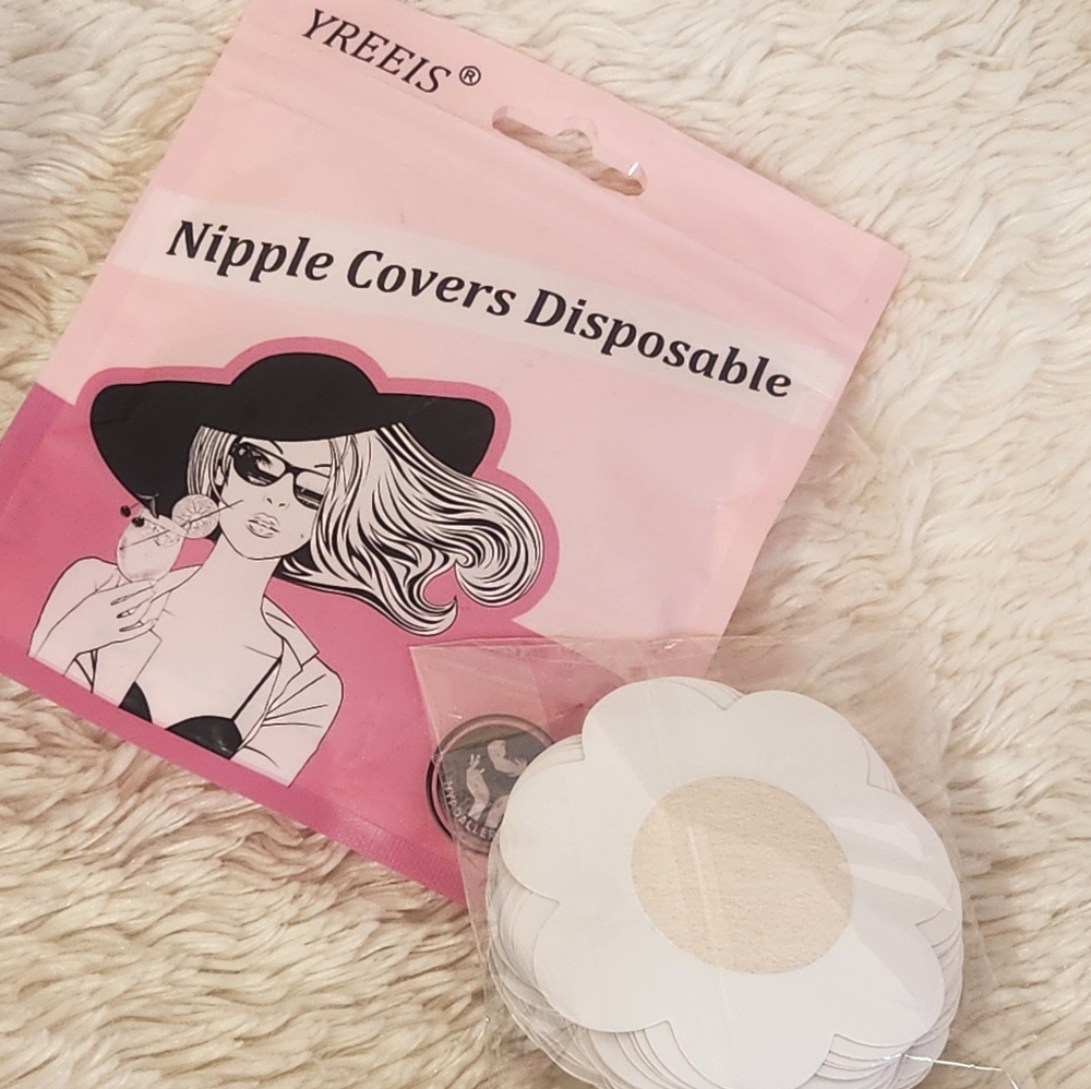 YREEIS Disposable Satin Petal Nipple Covers - Picture 2 of 10